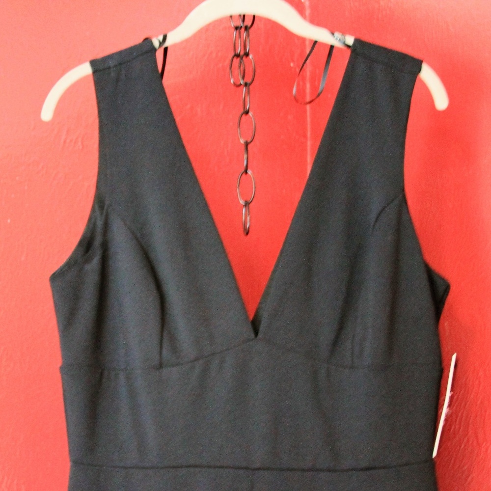 Black Jumpsuit 33 in seam wide leg bottom